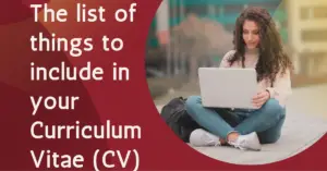 things you must include in your CV